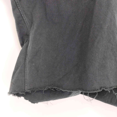 ラルフローレン RALPH LAUREN 90s BLAKE ポニー刺繍 リメイク スタンドカラー カットオフシャツ レディース import:L