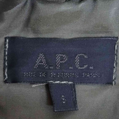 アーペーセー A.P.C. 90S フランス製 ファーフード ヘリンボーン モッズコート メンズ import:S