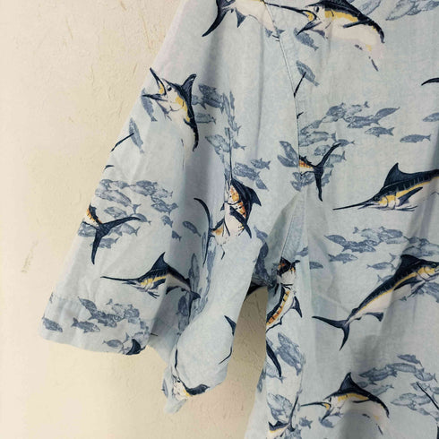 コロンビア Columbia Marlin Print Button-Down Short Sleeve Shirt メンズ import:L