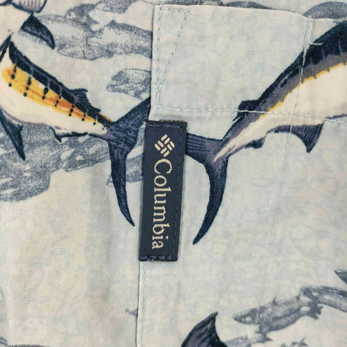 コロンビア Columbia Marlin Print Button-Down Short Sleeve Shirt メンズ import:L