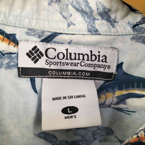 コロンビア Columbia Marlin Print Button-Down Short Sleeve Shirt メンズ import:L
