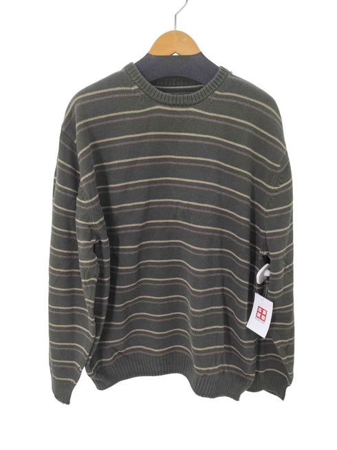 ベーシックエディションズ BASIC EDITIONS ボーダー コットン クルーネックニット メンズ import:XL