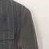 CUTWORK リブ切替 ノーカラー ウールストライプジャケット レディース