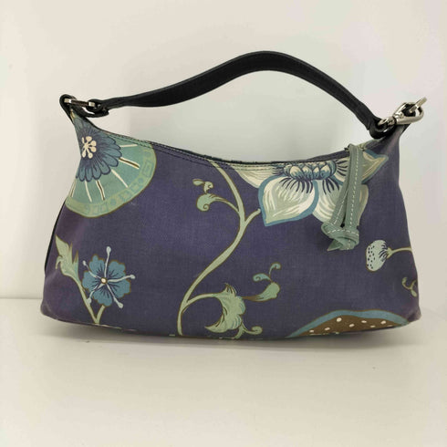 ロンシャン LONGCHAMP フラワーデザイン ロゴパッチ ハンドバッグ レディース