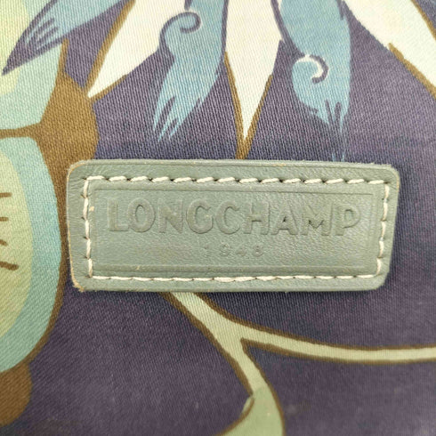 ロンシャン LONGCHAMP フラワーデザイン ロゴパッチ ハンドバッグ レディース
