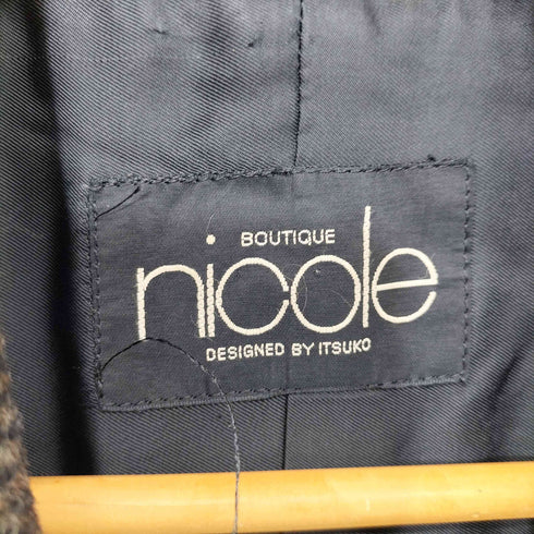ニコル NICOLE ヘリンボーン ダブルチェスターコート メンズ