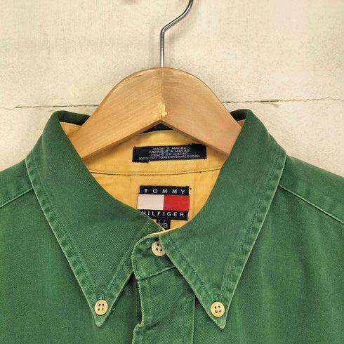 トミーヒルフィガー TOMMY HILFIGER ロゴ刺繍 ボタンダウンシャツ メンズ import:L
