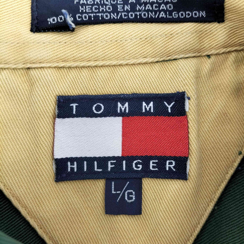 トミーヒルフィガー TOMMY HILFIGER ロゴ刺繍 ボタンダウンシャツ メンズ import:L