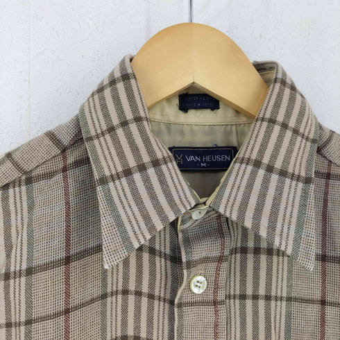 ヴァンヒューゼン VAN HEUSEN 80S 長袖 アクリルチェックシャツ メンズ import:M