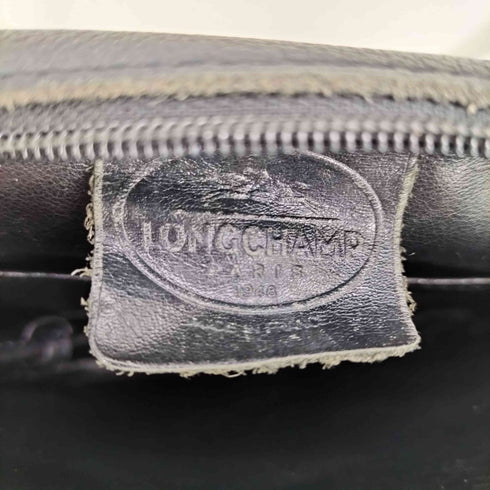 ロンシャン LONGCHAMP ロゴ刻印 シボレザー クロスボディバッグ レディース
