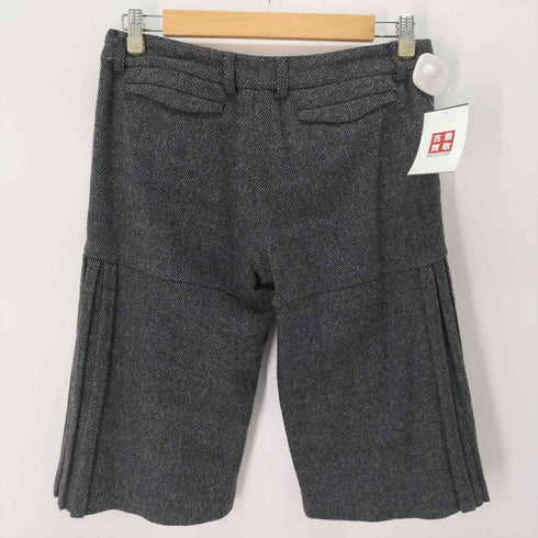 リヴドロワ RIVE DROITE プリーツデザイン ヘリンボーン ウールショーツ レディース JPN:40