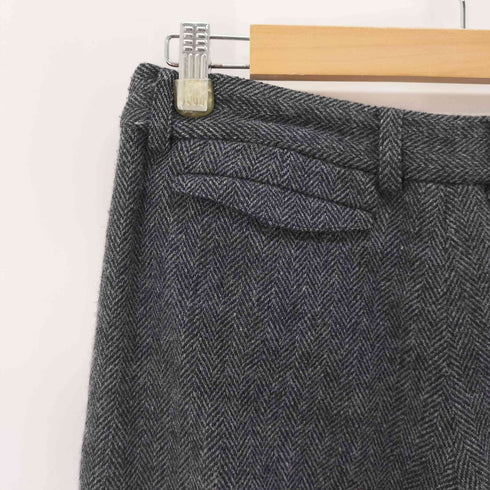 リヴドロワ RIVE DROITE プリーツデザイン ヘリンボーン ウールショーツ レディース JPN:40