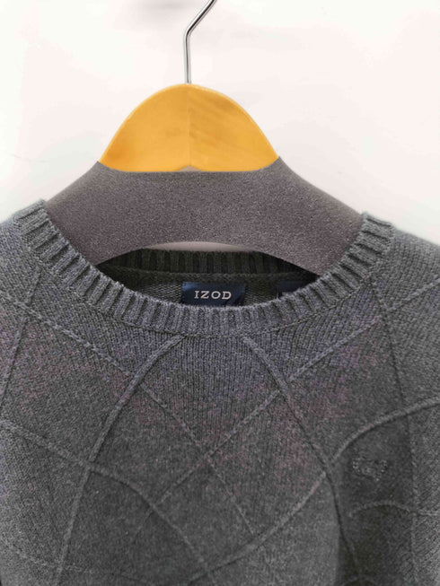 アイゾッド IZOD 格子 コットン クルーネックニット メンズ import:XL