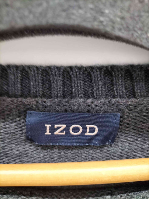 アイゾッド IZOD 格子 コットン クルーネックニット メンズ import:XL