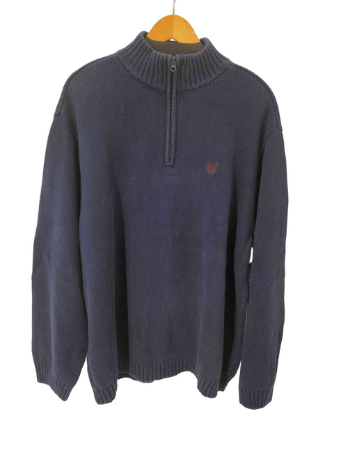 チャップス CHAPS ロゴ刺繍 ハーフジップニット メンズ 2XB