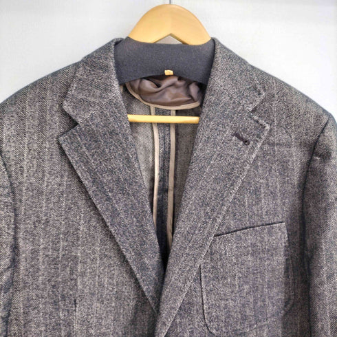 コルネリアーニ Corneliani イタリア製 ヘリンボーンテーラードジャケット メンズ EUR:54