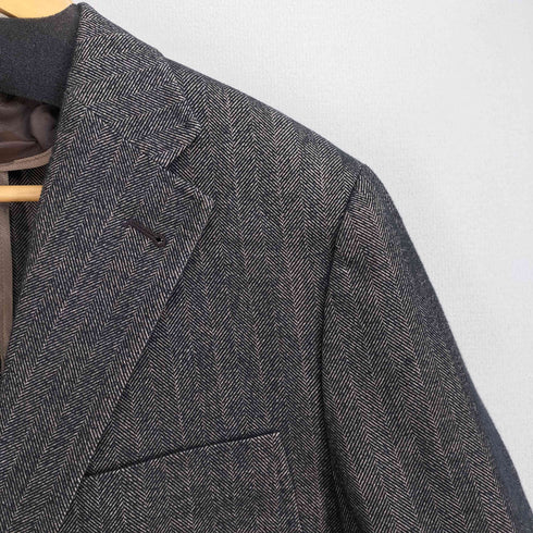 コルネリアーニ Corneliani イタリア製 ヘリンボーンテーラードジャケット メンズ EUR:54