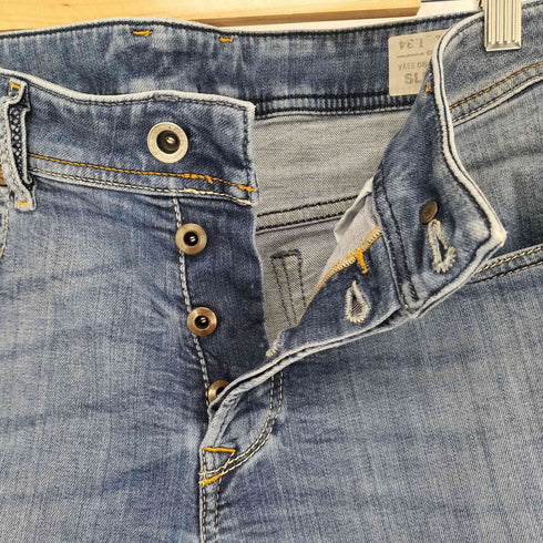 ディーゼル DIESEL ボタンフライ ストレート デニムパンツ レディース 31