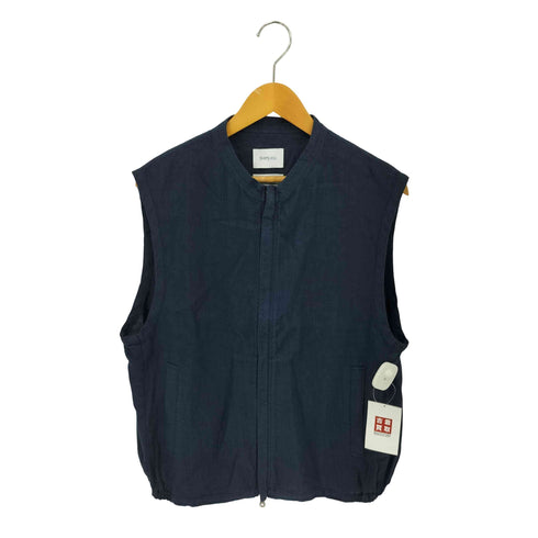 シップス SHIPS NOVELTEX リネン ジップ ベスト メンズ M