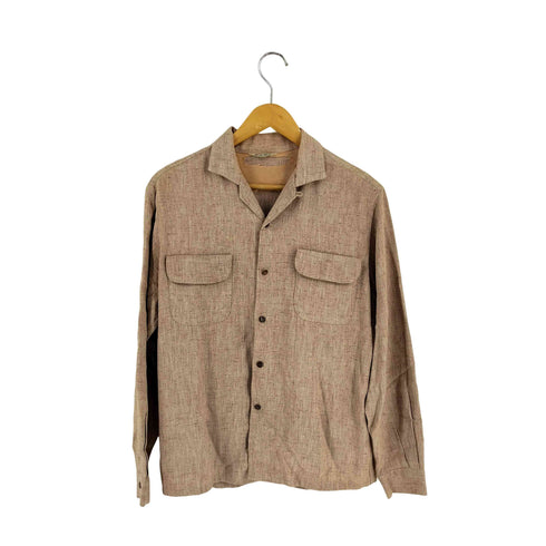 Holly Mode 50S CALIFORNIA製 絣 オープンカラー長袖シャツ メンズ import:M