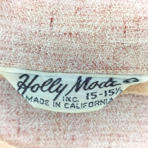 Holly Mode 50S CALIFORNIA製 絣 オープンカラー長袖シャツ メンズ import:M