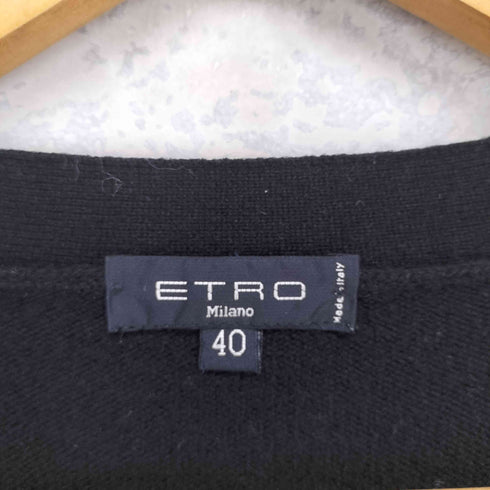 エトロ ETRO カシミヤ100 Vネックカーディガン メンズ US:40