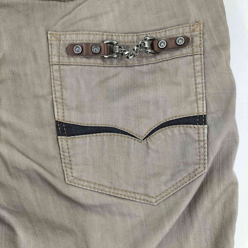 ニコルクラブフォーメン NICOLE CLUB FOR MEN チェーンデザインシューカットパンツ メンズ 46