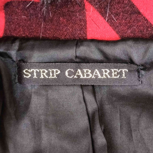 STRIP CABARET ファー 総柄トレンチコート Y2K レディース