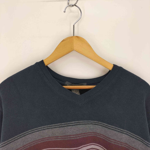 バナナリパブリック BANANA REPUBLIC OLD ボーダー Vネック コットンニット メンズ import:M