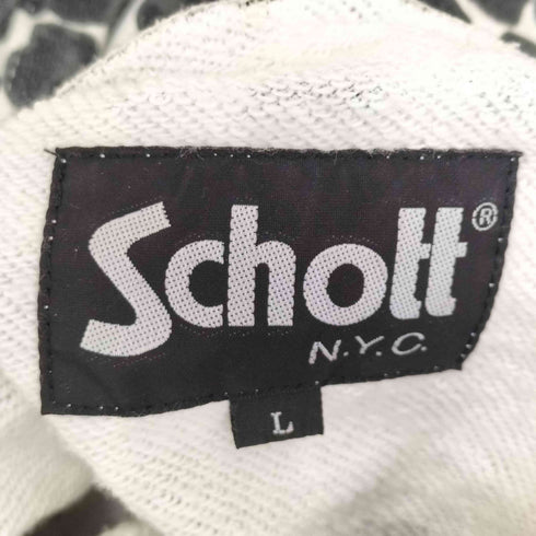 ショット Schott レオパード プルオーバーパーカー メンズ JPN:L