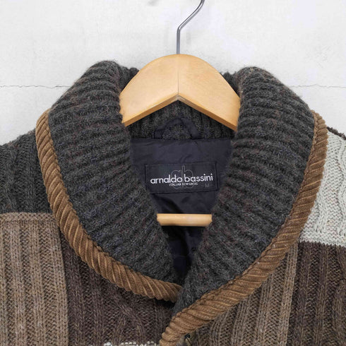 アーノルド バッシーニ arnaldo bassini パネルデザインニットジャケット メンズ JPN:M