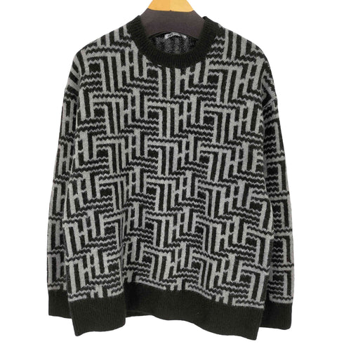 ザラ ZARA 幾何学模様オーバーサイズニット メンズ import:L