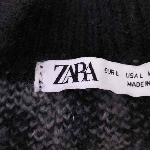 ザラ ZARA 幾何学模様オーバーサイズニット メンズ import:L