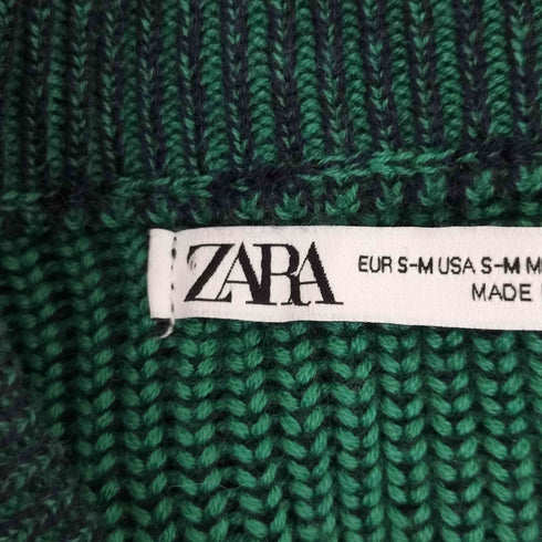 ザラ ZARA リブクルーネックニット メンズ import:M