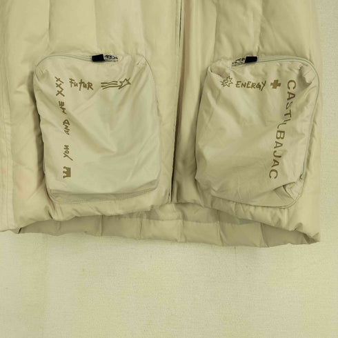 CASTEL BAJAC 3ポケット プリント ジップアップ ダウンベスト メンズ 4