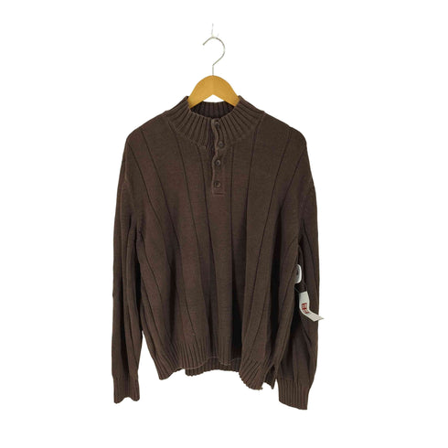 ヴァンヒューゼン VAN HEUSEN ハーフボタン コットンアクリルニット メンズ import:XL