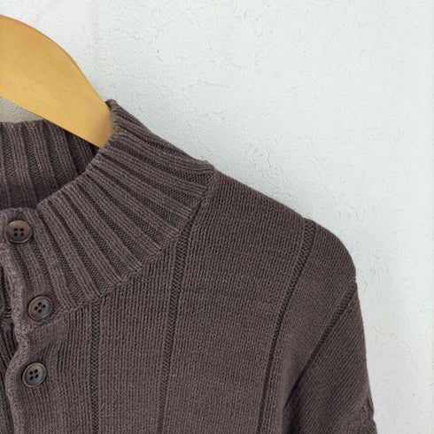 ヴァンヒューゼン VAN HEUSEN ハーフボタン コットンアクリルニット メンズ import:XL