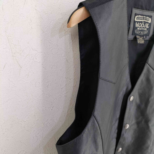 MODAL 本革 レザーベスト メンズ JPN:L