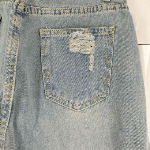 ダメージデニムパンツ レディース