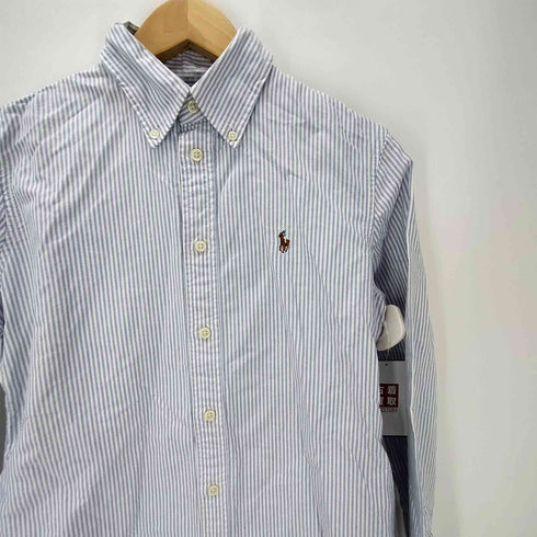 ラルフローレン RALPH LAUREN CUSTOM FIT ポニー刺繍 ストライプボタンダウンシャツ レディース S