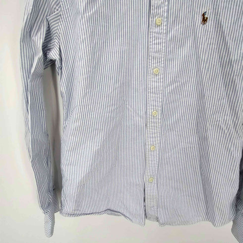 ラルフローレン RALPH LAUREN CUSTOM FIT ポニー刺繍 ストライプボタンダウンシャツ レディース S
