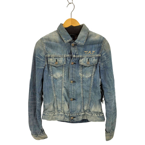 ティーエムティー TMT ロゴ刺繍 デニムトラッカージャケット Y2K グランジ メンズ JPN:M