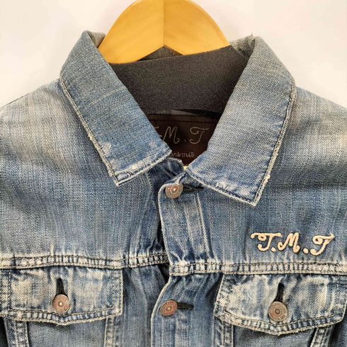 ティーエムティー TMT ロゴ刺繍 デニムトラッカージャケット Y2K グランジ メンズ JPN:M