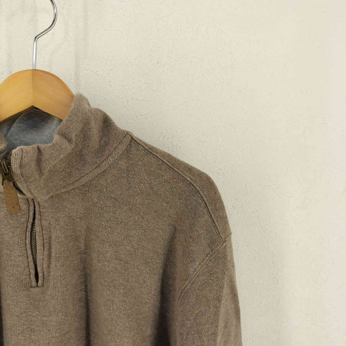 セントジョンズベイ STJOHNS BAY ハーフジップ コットンニット メンズ import:XL
