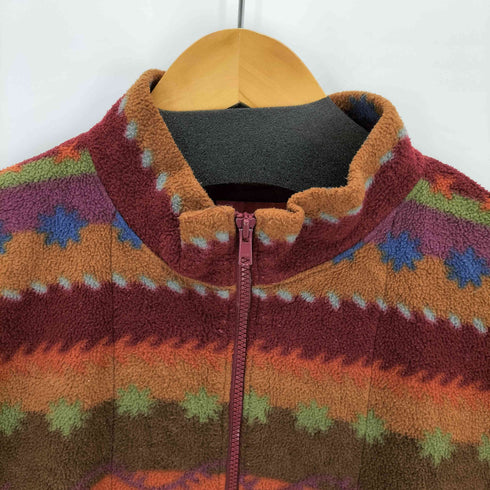 ウンガロ ungaro ロゴ刺繍 総柄フリースジャケット メンズ FREE