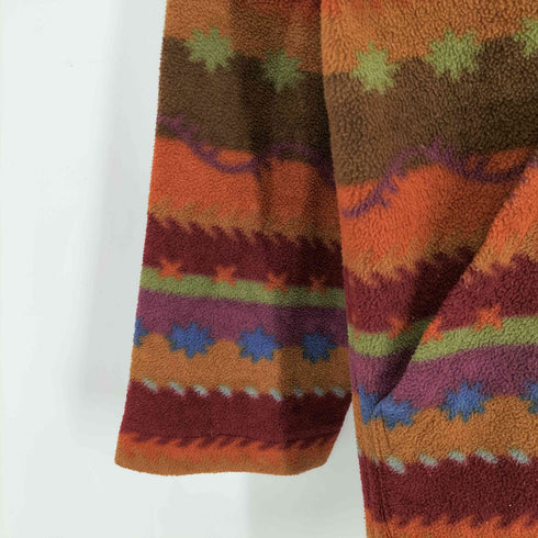 ウンガロ ungaro ロゴ刺繍 総柄フリースジャケット メンズ FREE