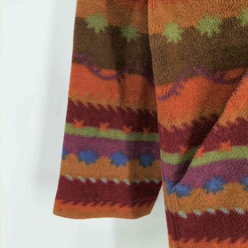 ウンガロ ungaro ロゴ刺繍 総柄フリースジャケット メンズ FREE