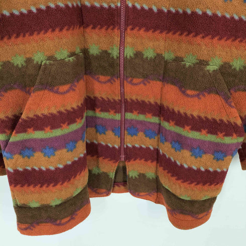 ウンガロ ungaro ロゴ刺繍 総柄フリースジャケット メンズ FREE