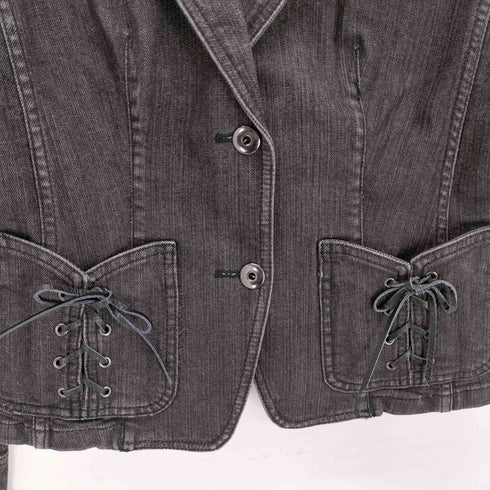 ケイオブクリッツィア K of KRIZIA レースアップポケット デニムテーラードジャケット レディース JPN:42