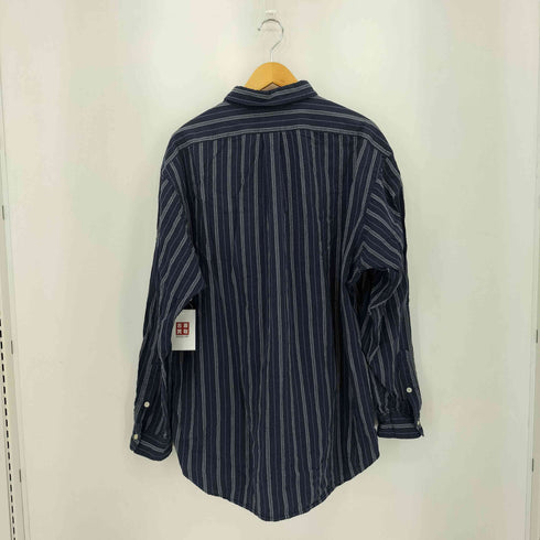 ラルフローレン RALPH LAUREN 90-00s ポニー刺繍 ボタンダウン ストライプ ロングスリーブ シアサッカーシャツ メンズ import:XL